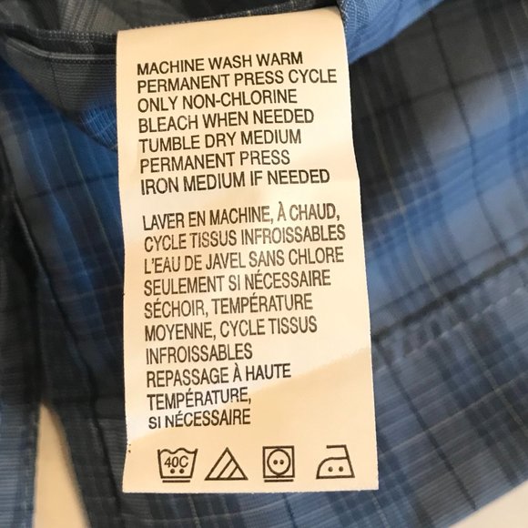 GH Bass Earth Blue Plaid Short Sleeve Two Pocket Men's Shirt Large - Picture 15 of 16